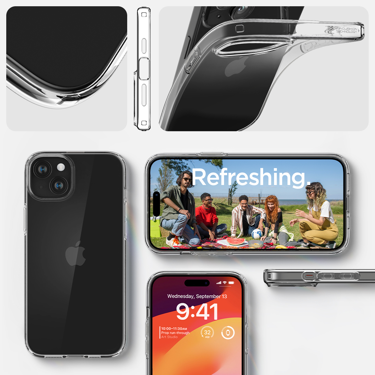 Etui Spigen Crystal Flex do Apple iPhone 15, przezroczyste
